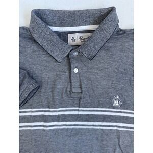 Original Penguin by Munsingwear Men's XL Gray Cotton Knit Short‎ Sleeve Polo
